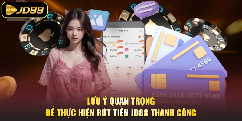 Lưu ý quan trọng để thực hiện rút tiền JD88 thành công